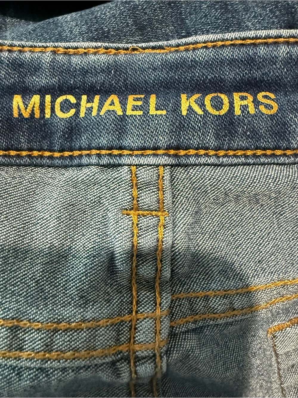 Michael Kors Skinny Jeans Gold Zip Pocket Medium - light Wash Women's Size 10